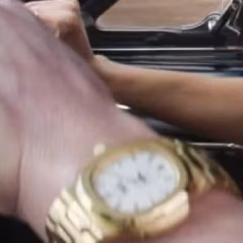 Patek Philippe Nautilus Annual Calendar Moonphase close-up