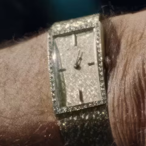Mathey-Tissot Rectangular Gold close-up