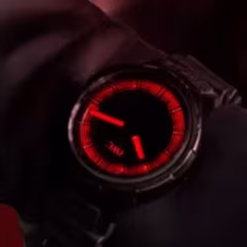 IWC Aquatimer XPL Custom Prop (red LED) close-up