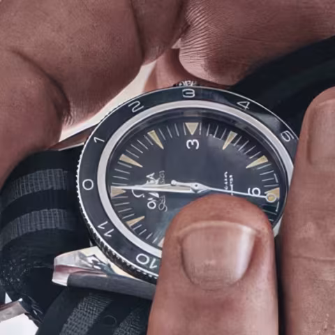 Omega Seamaster 300 Spectre Limited Edition close-up