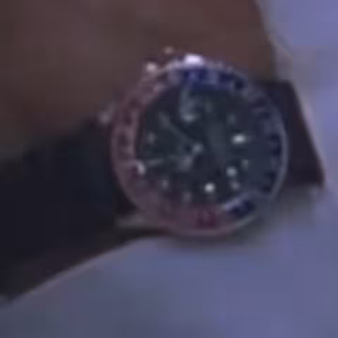 Rolex GMT-Master Pepsi (prop replica) close-up