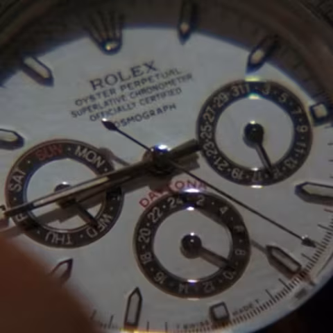 Rolex Cosmograph Daytona (prop replica) close-up