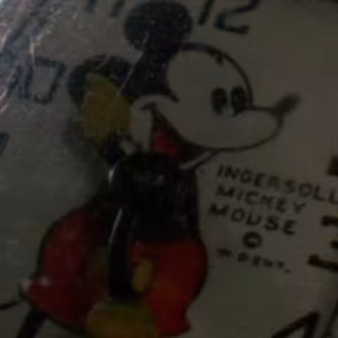 Ingersoll Mickey Mouse close-up