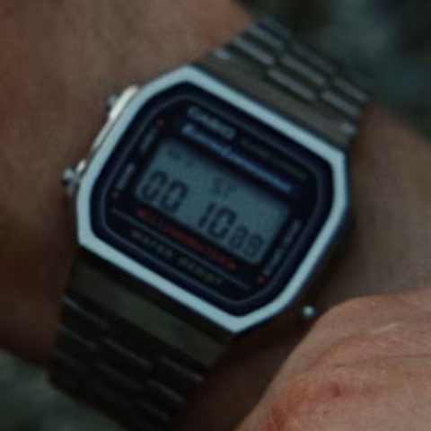 Casio A168W-1 close-up