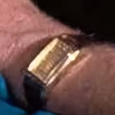 Cartier Tank (gold) close-up