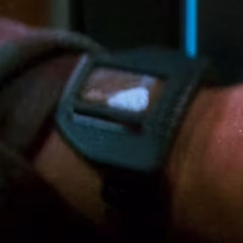 Prop IMF Computer Wristwatch close-up