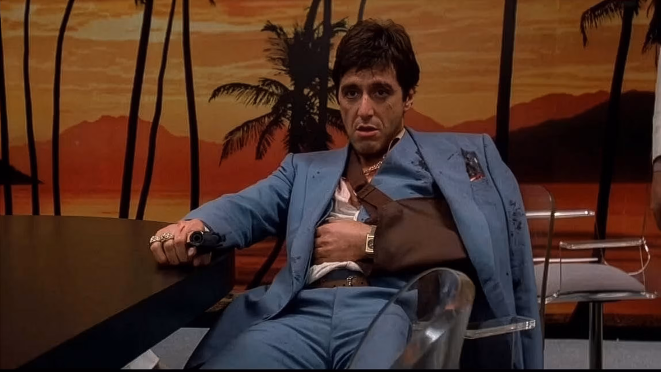 Al Pacino wearing Concord Delirium Mariner in Scarface