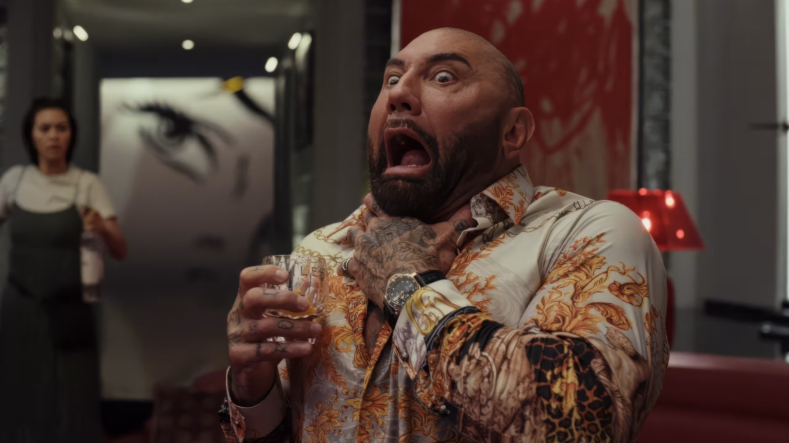 Dave Bautista wearing Panerai Submersible in Glass Onion: A Knives Out Mystery
