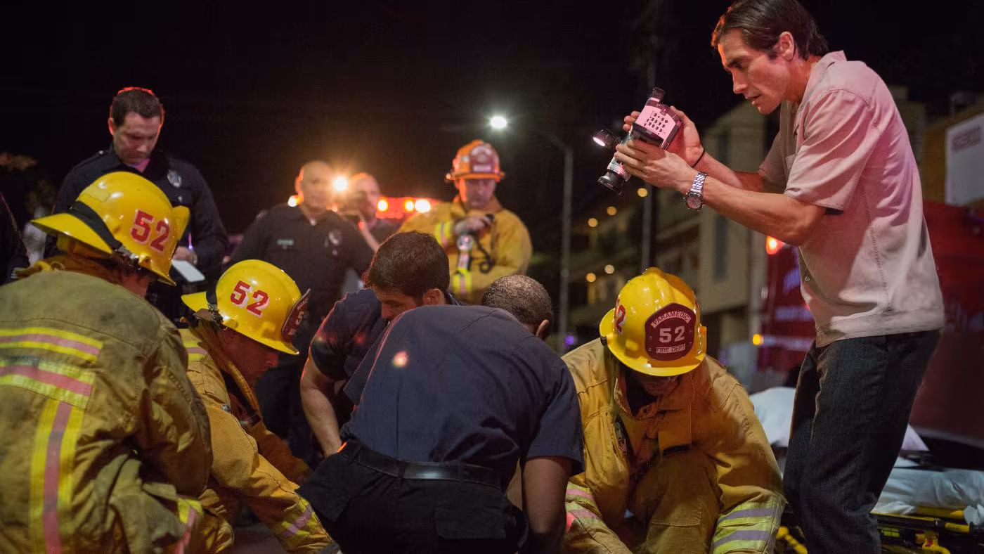 Jake Gyllenhaal wearing Breitling Chronomat Evolution in Nightcrawler