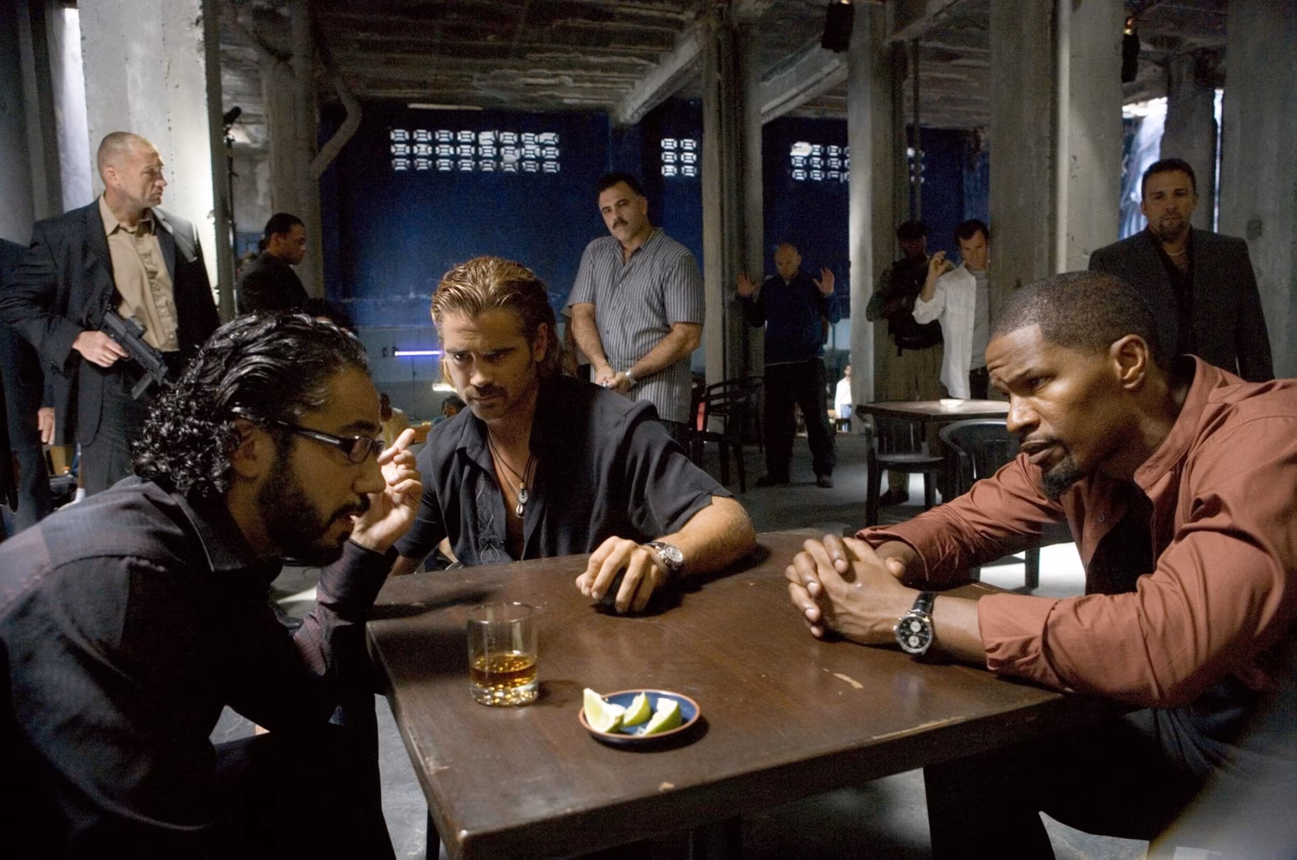 Colin Farrell wearing Vacheron Constantin Malte Chronograph Perpetual Calendar in Miami Vice