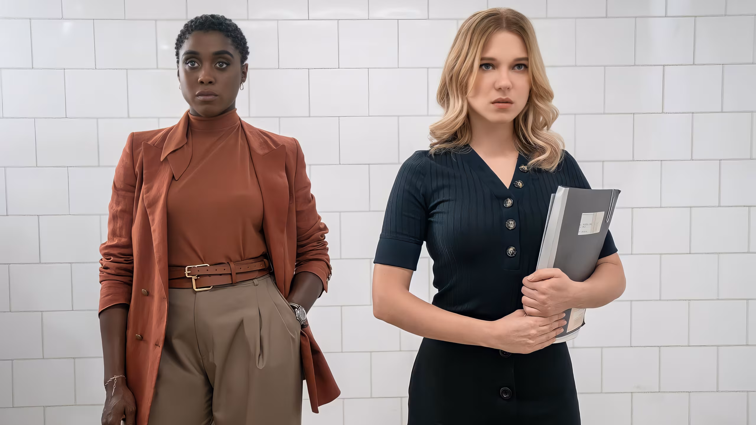 Lashana Lynch wearing Omega Seamaster in No Time to Die