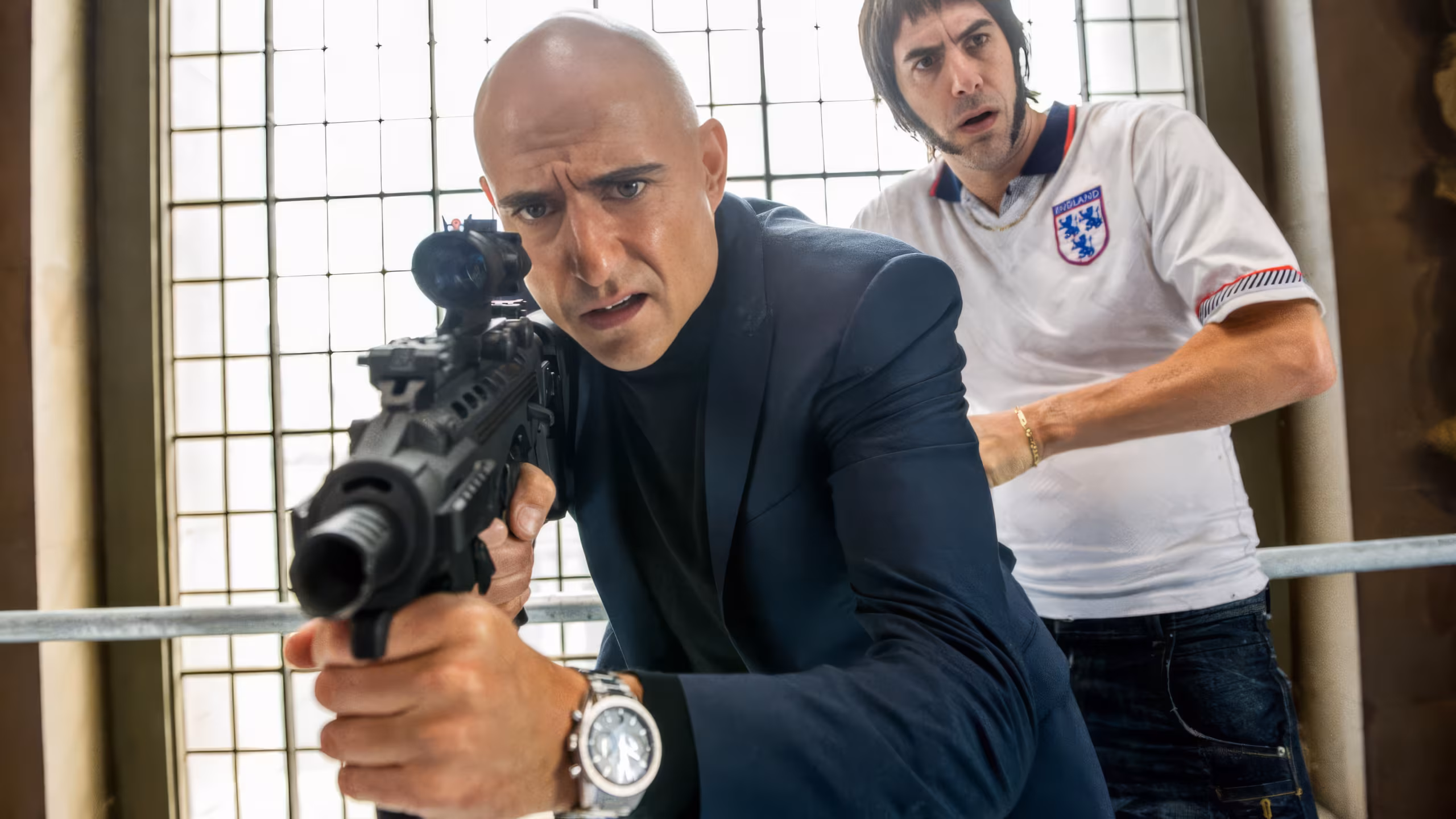 Mark Strong wearing Breitling Chronomat in The Brothers Grimsby