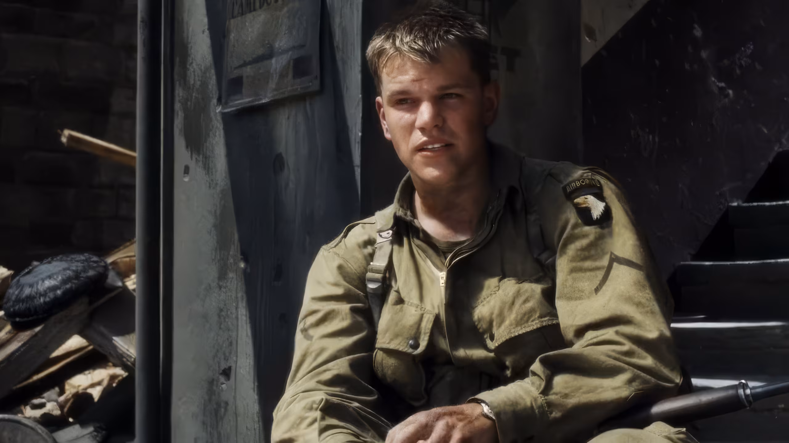 Matt Damon wearing Unidentified watch in Saving Private Ryan
