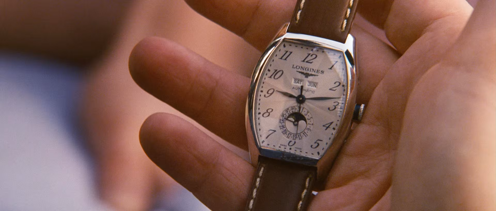 Nathan Fillion wearing Longines Evidenza in White Noise 2: The Light