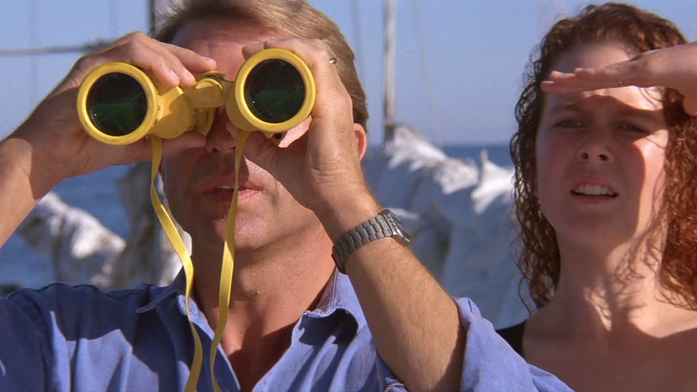 Sam Neill wearing Citizen Solar 4110 in Dead Calm