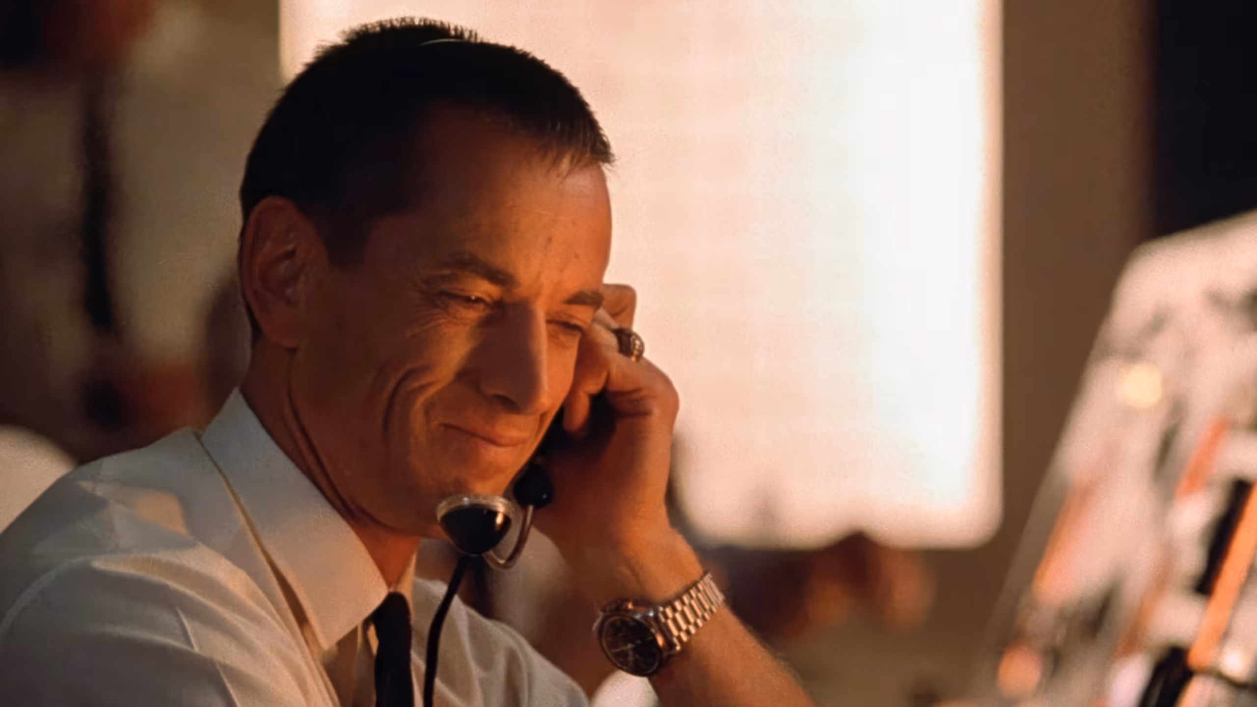 Scott Glenn wearing Omega Speedmaster Moonwatch in The Right Stuff