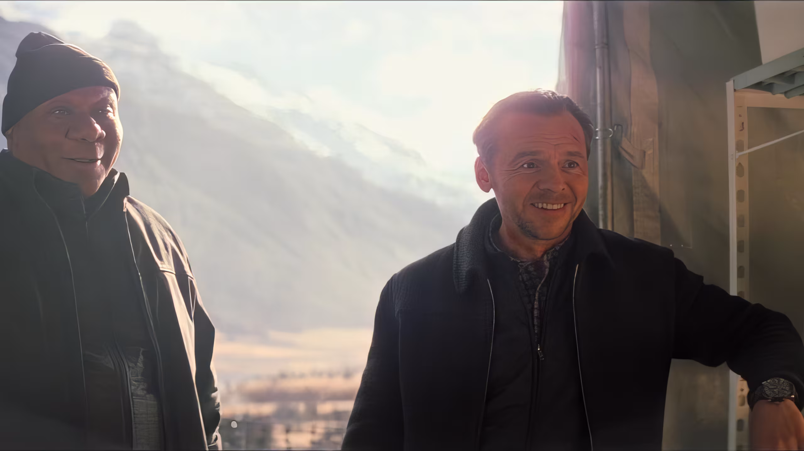 Simon Pegg wearing Suunto Traverse Alpha in Mission: Impossible - Fallout