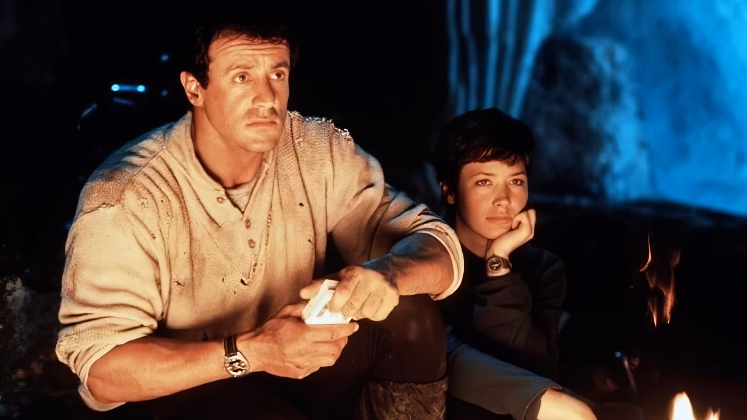 Sylvester Stallone wearing Hamilton Khaki in Cliffhanger