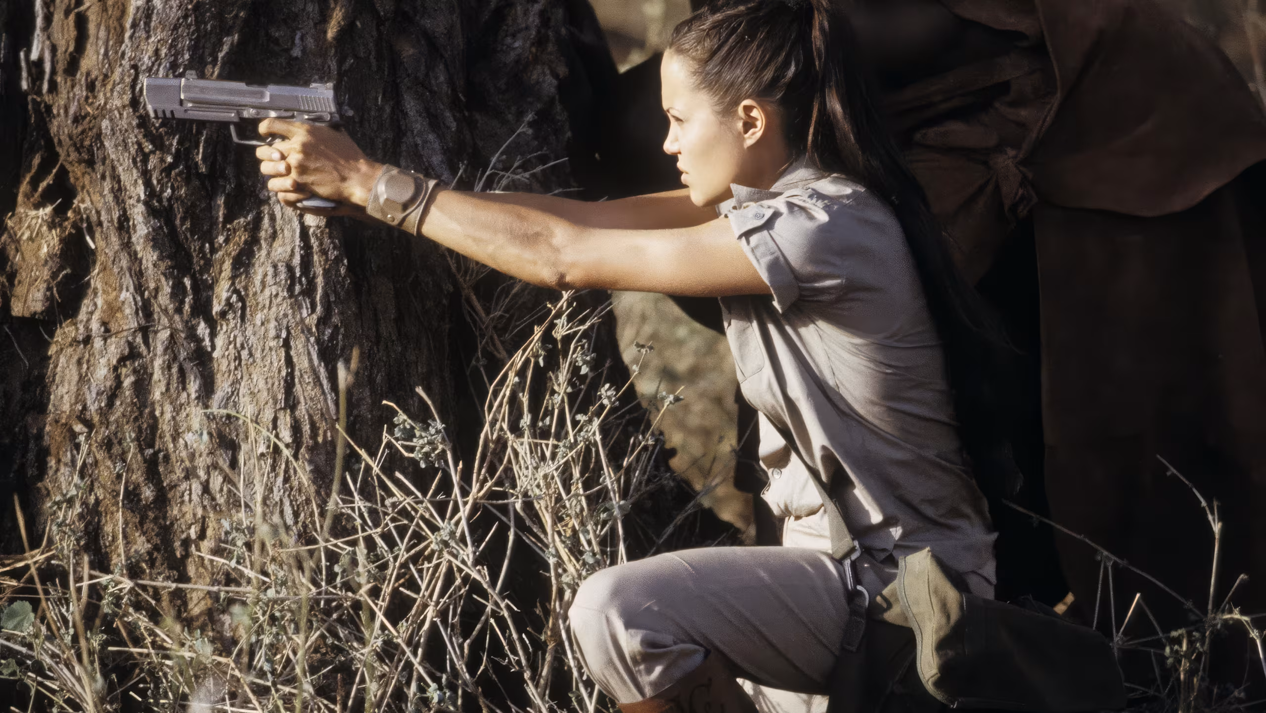 Angelina Jolie wearing Tissot T-Touch in Lara Croft: Tomb Raider - The Cradle of Life