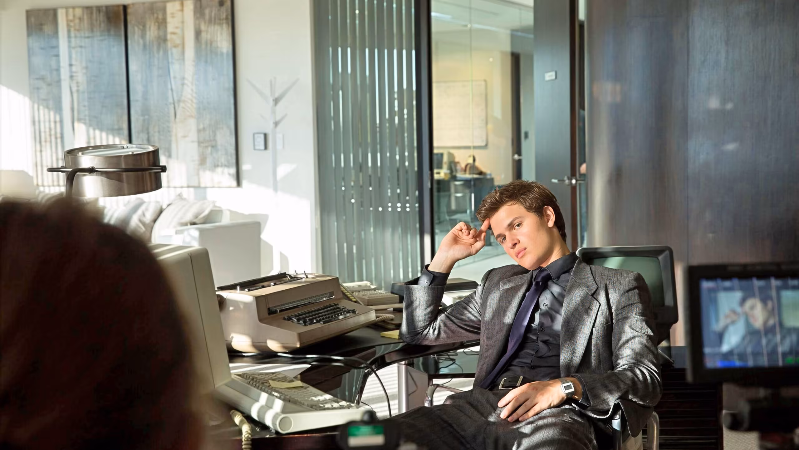 Ansel Elgort wearing Rolex Counterfeit (prop) in Billionaire Boys Club