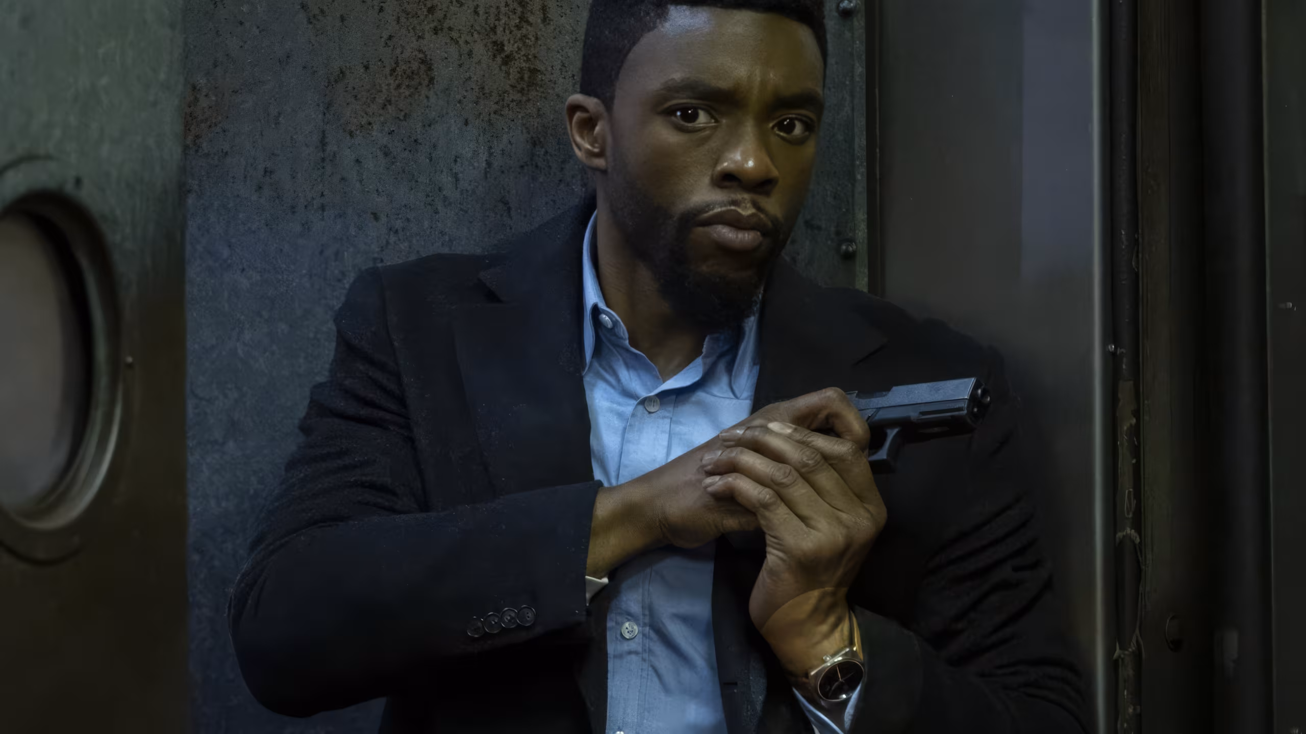 Chadwick Boseman wearing Bell & Ross BRS 92 in 21 Bridges