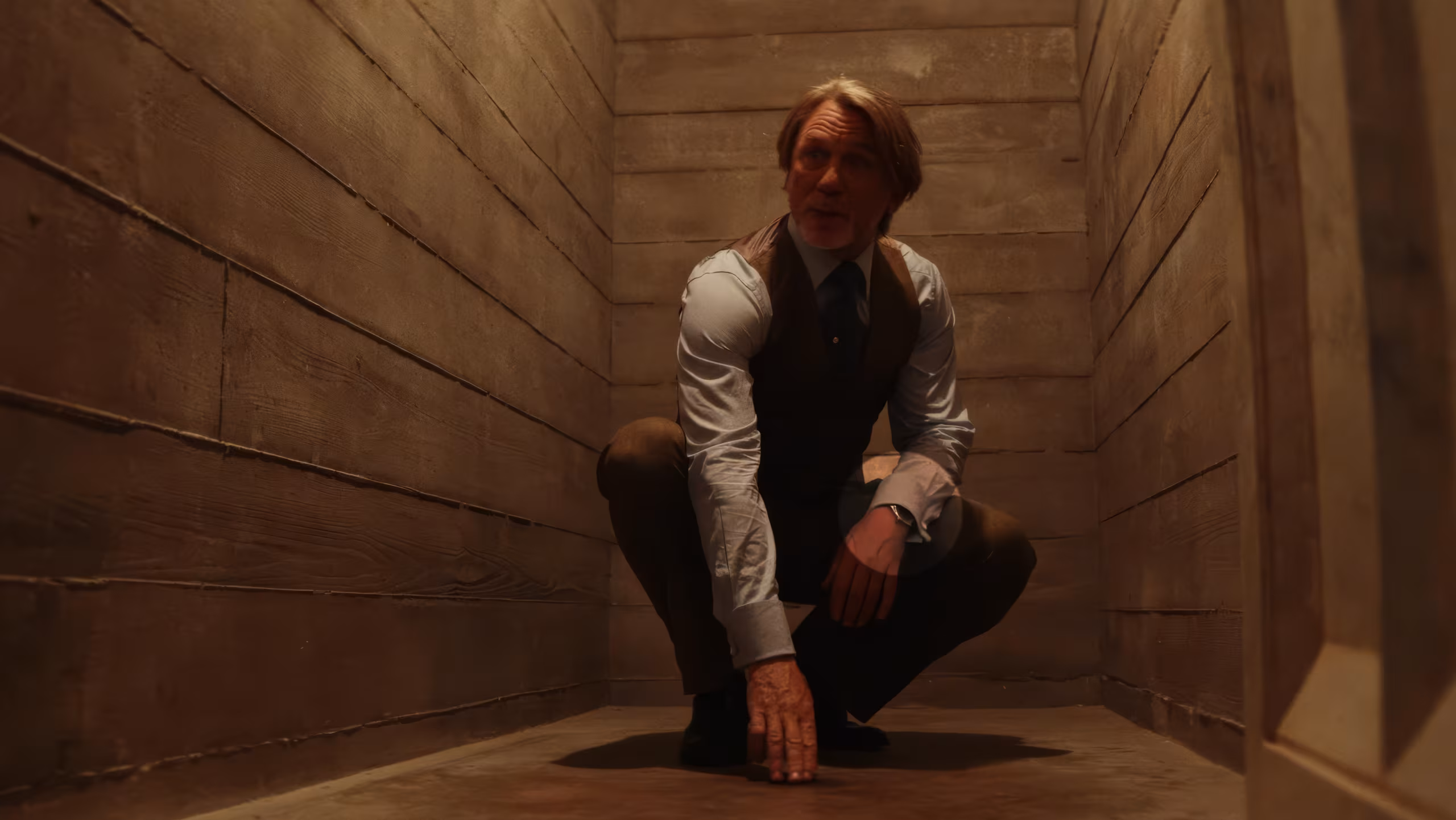 Daniel Craig wearing Omega De Ville Trésor in Wake Up Dead Man: A Knives Out Mystery