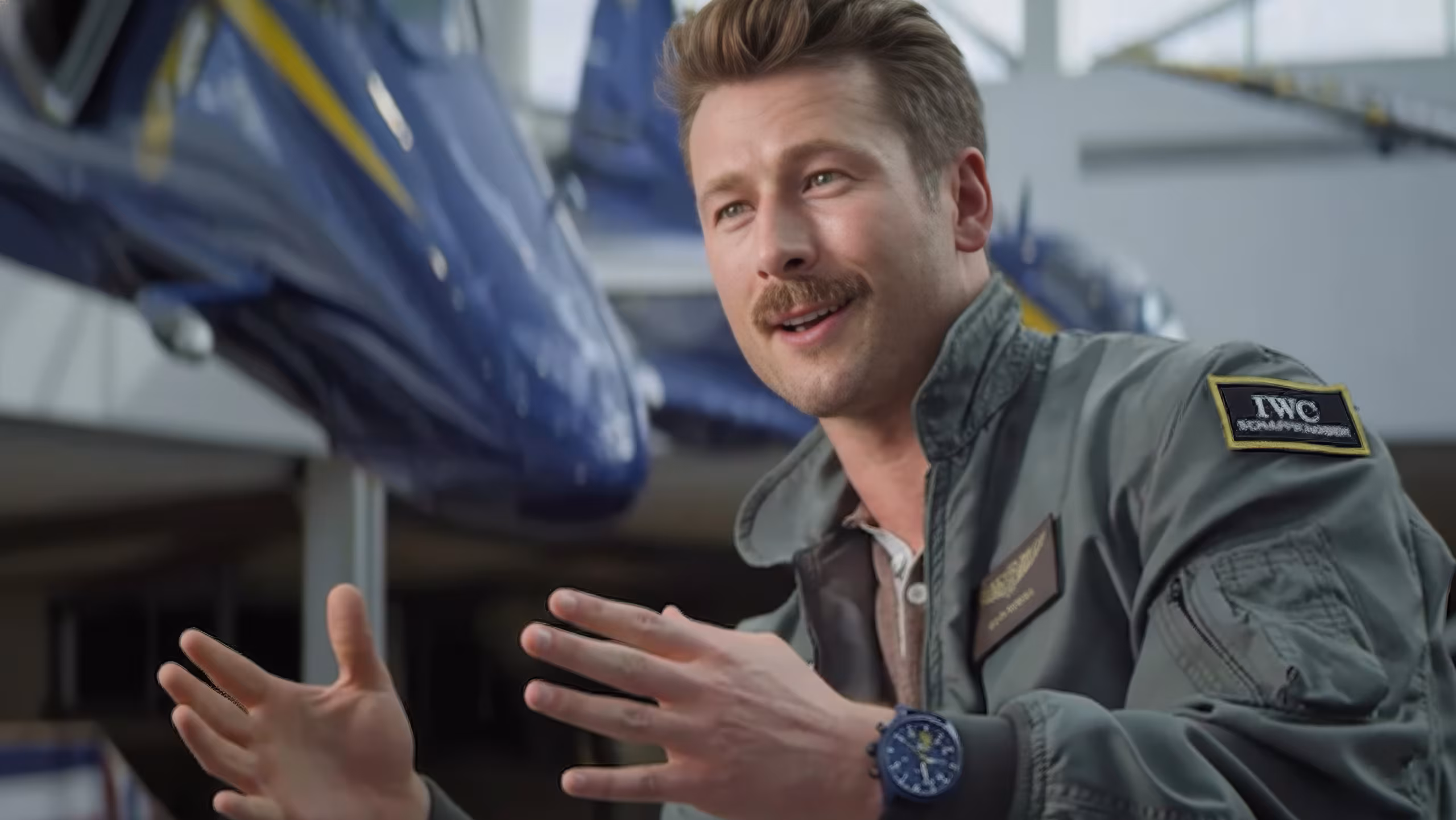 Glen Powell wearing IWC Pilot's Watches in Top Gun: Maverick