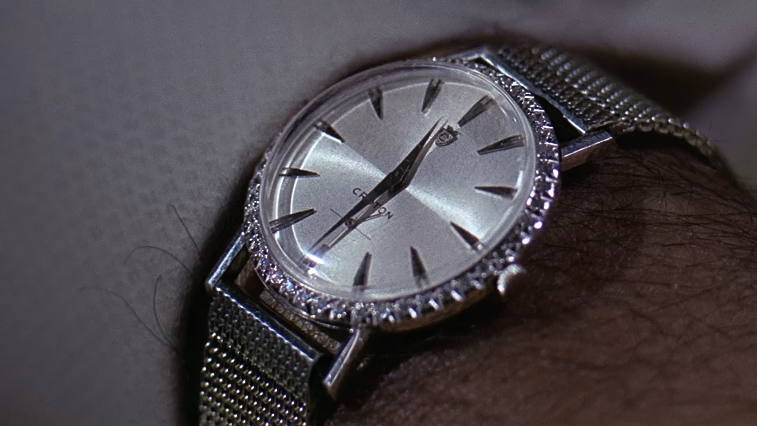 Herbert Lom wearing Croton Dress Watch in Gambit