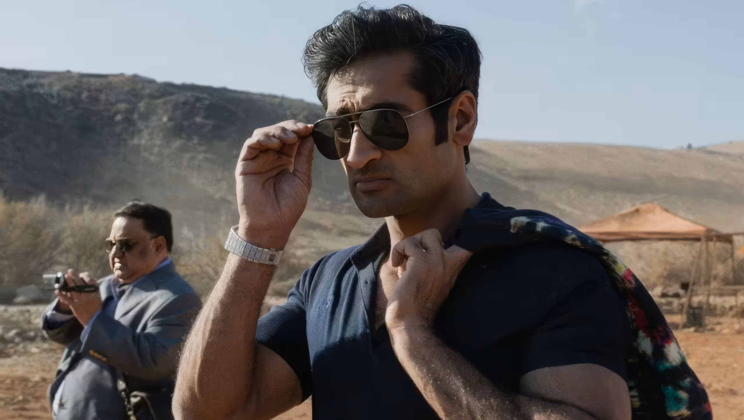 Kumail Nanjiani wearing Audemars Piguet Royal Oak Chronograph in Eternals