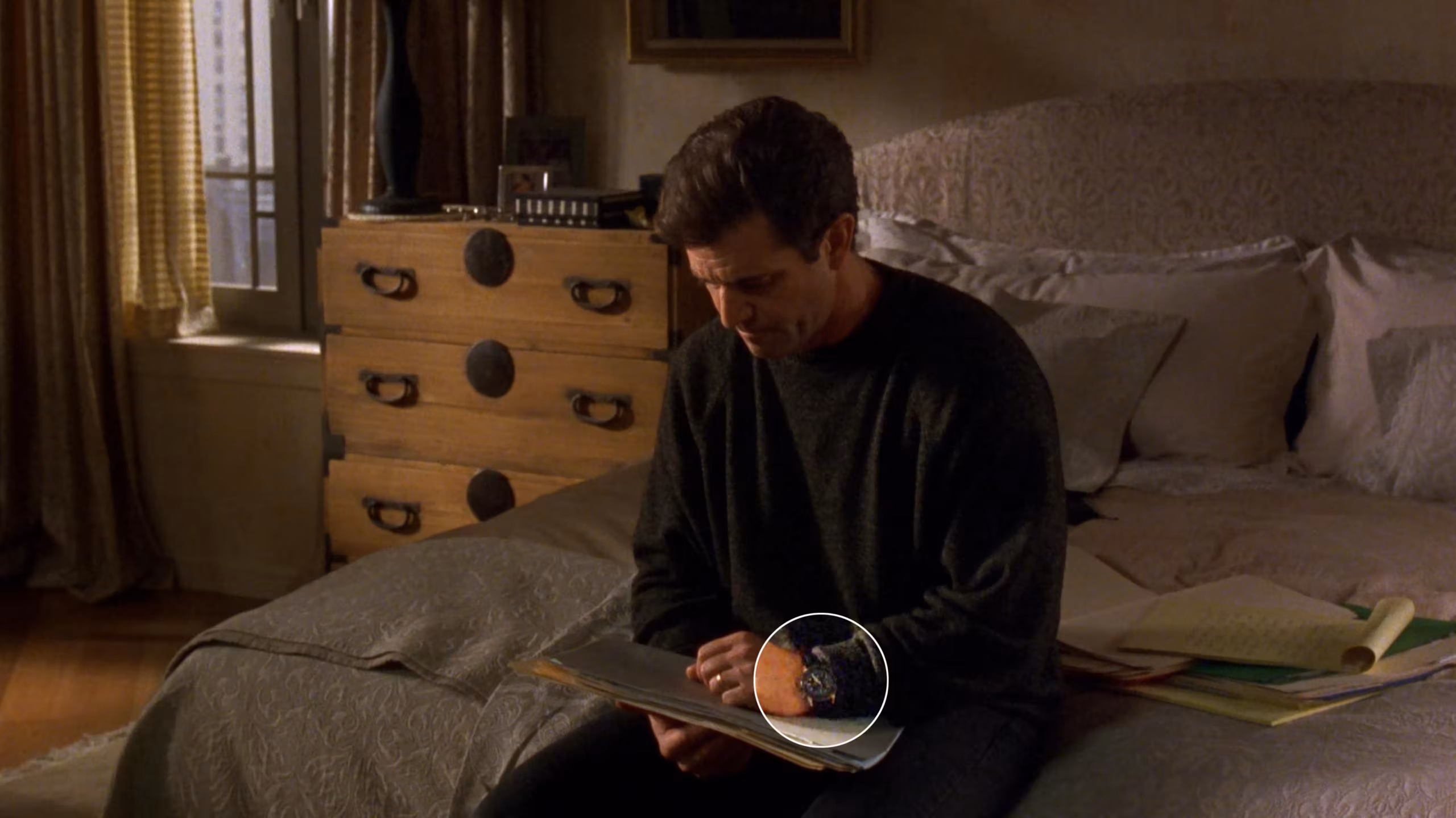 Mel Gibson wearing Breitling Aviastar in Ransom