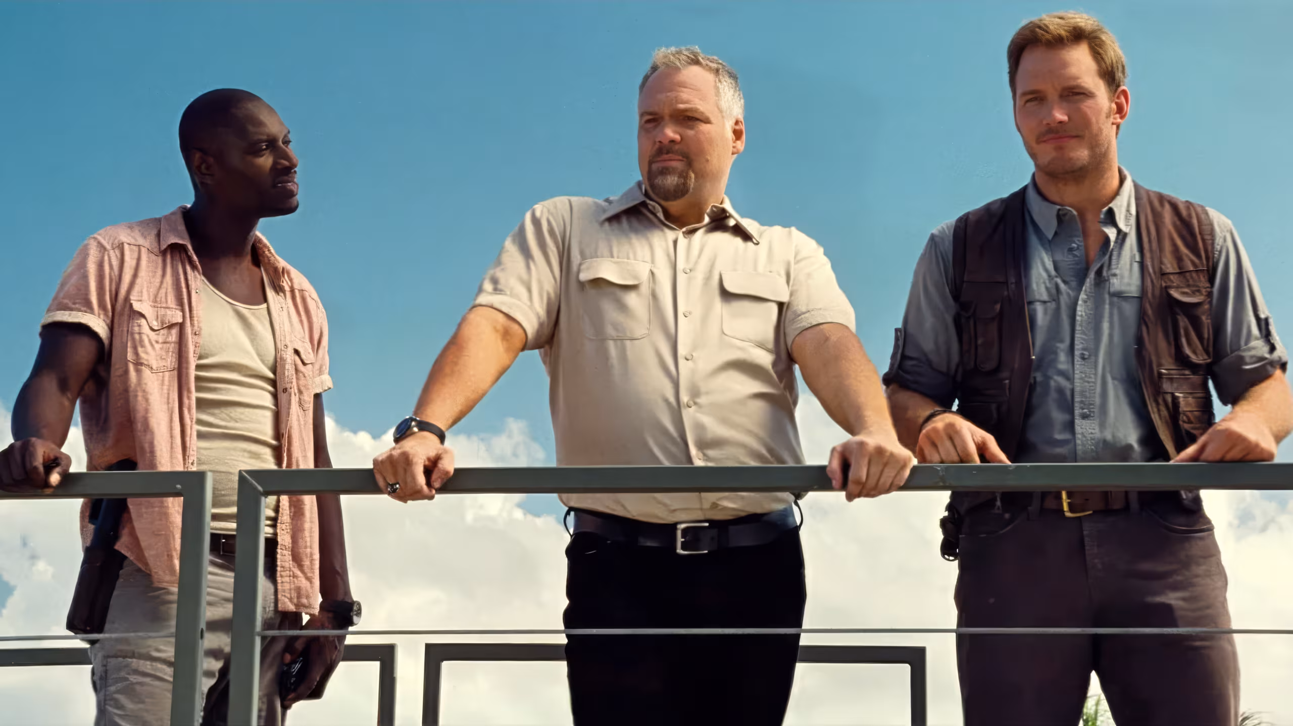 Omar Sy wearing Oris TT1 Chronograph in Jurassic World