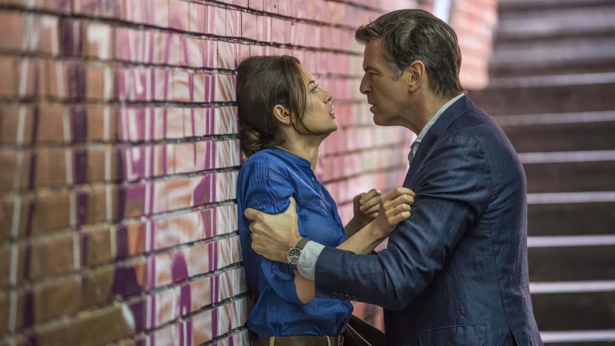 Pierce Brosnan wearing Lorus Chronograph in The November Man