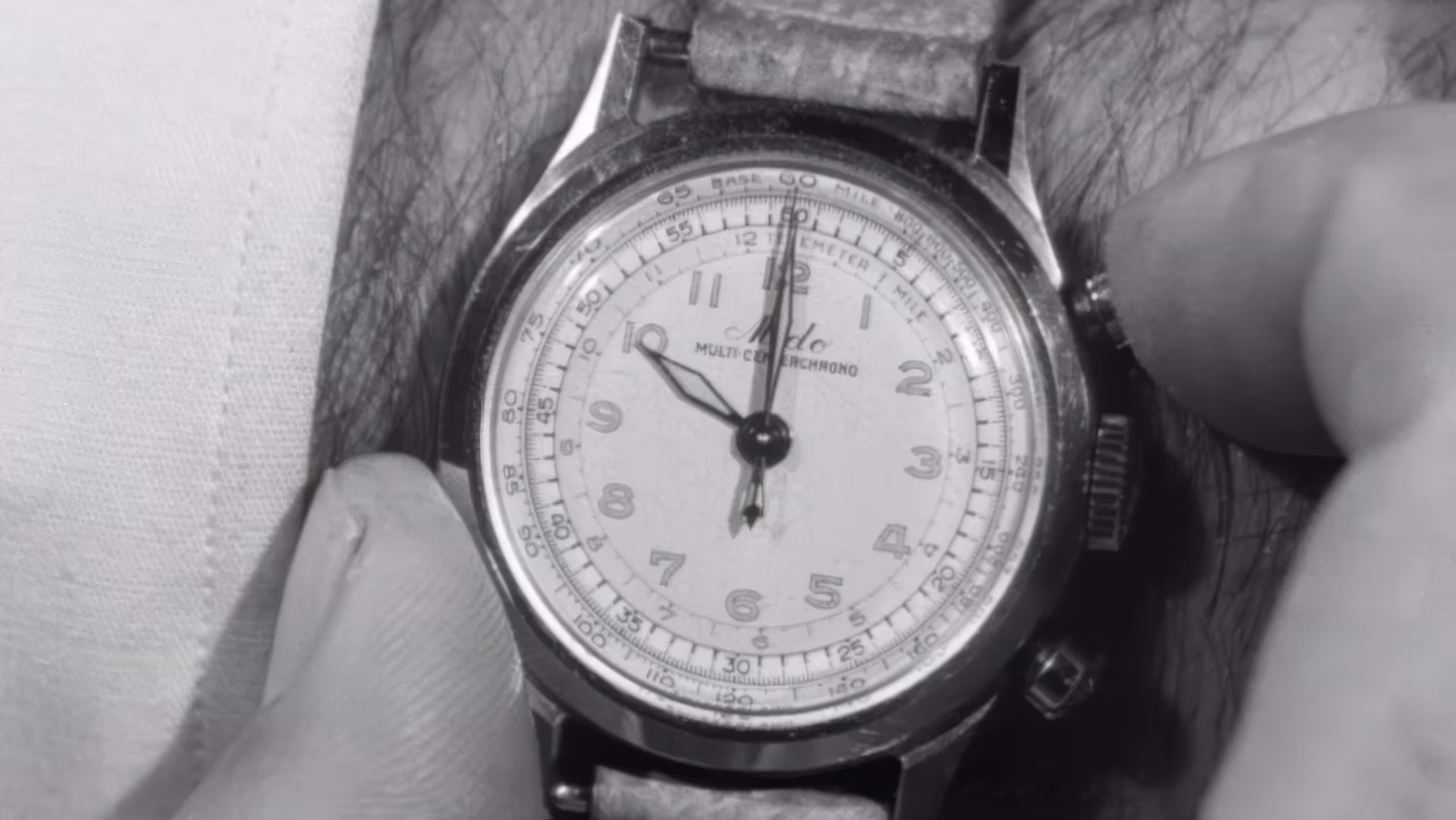 Preston Foster wearing Mido Multi Centerchrono in Kansas City Confidential