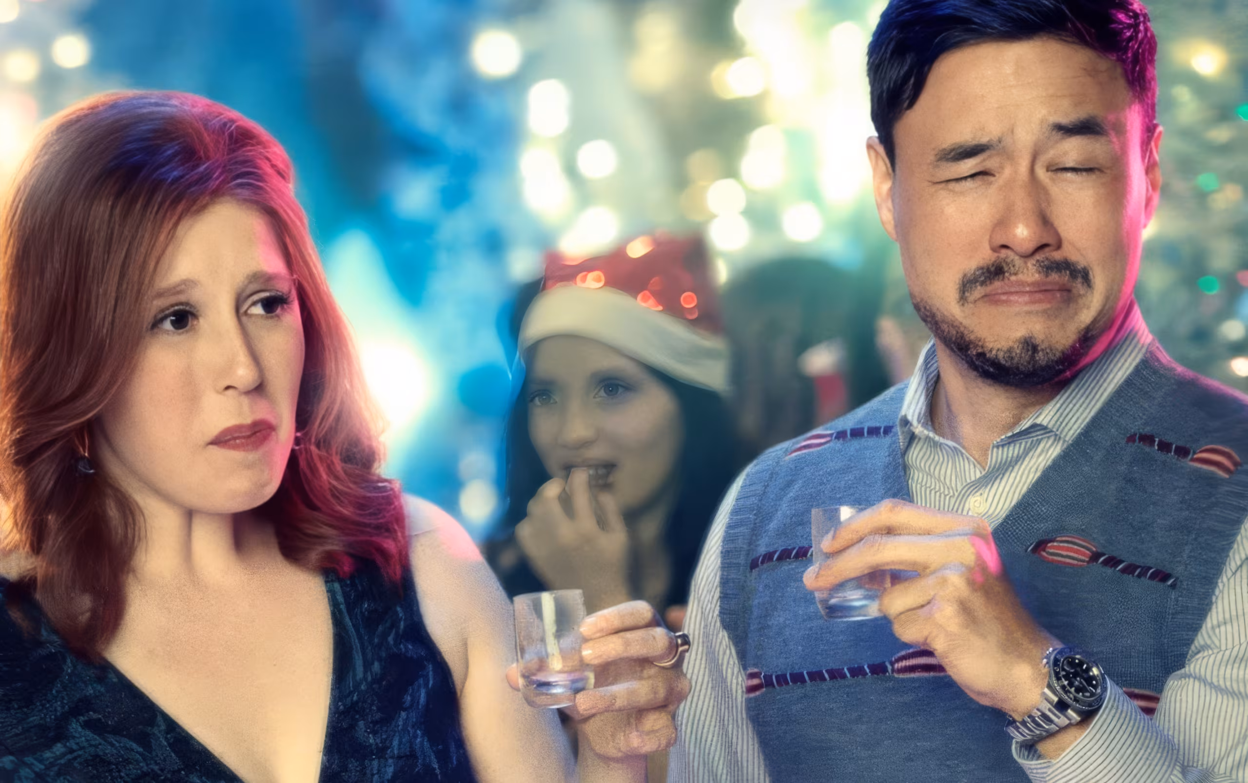Randall Park wearing Rolex GMT-Master II in Office Christmas Party