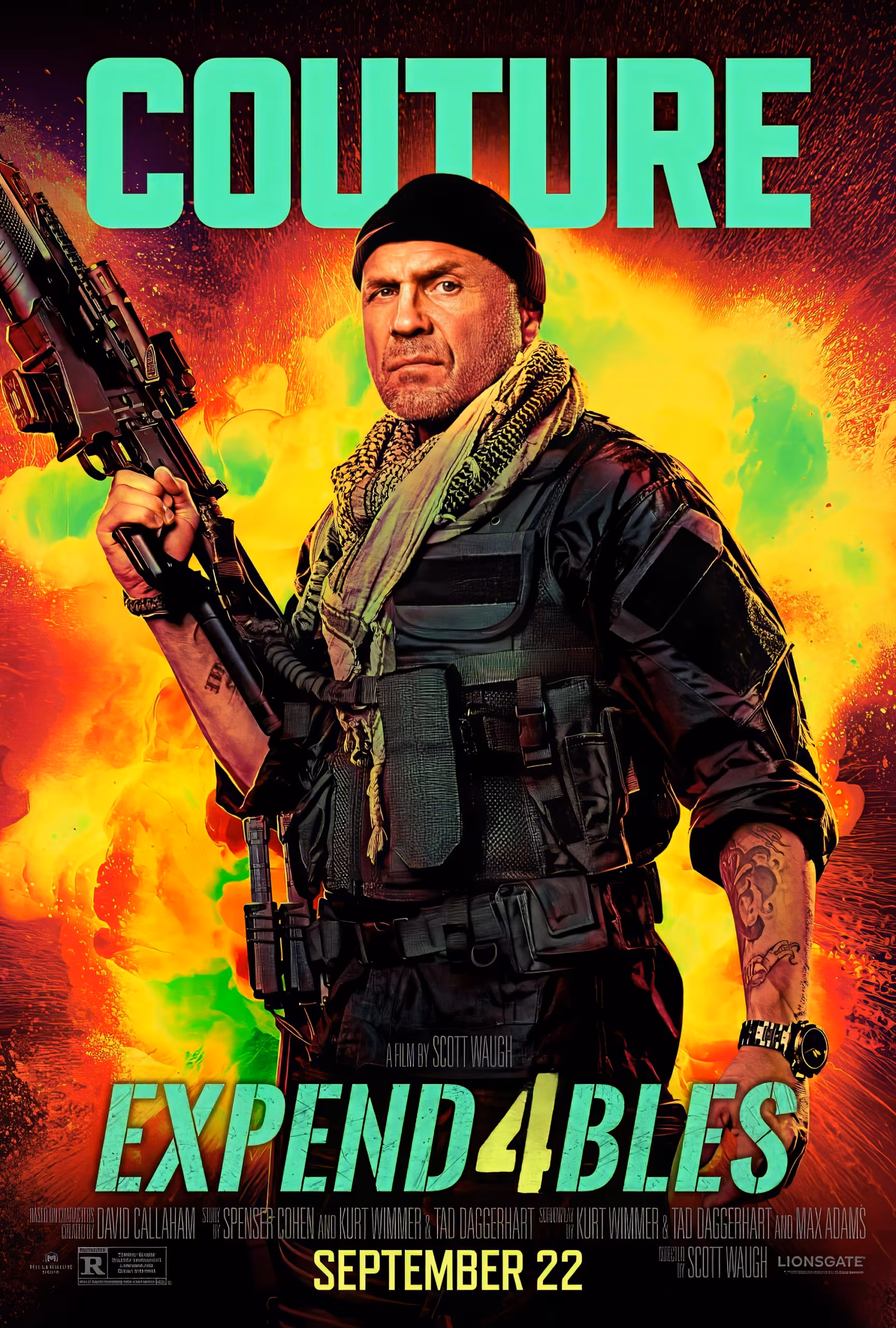 Randy Couture wearing MTM Sherman 3-GER in Expend4bles