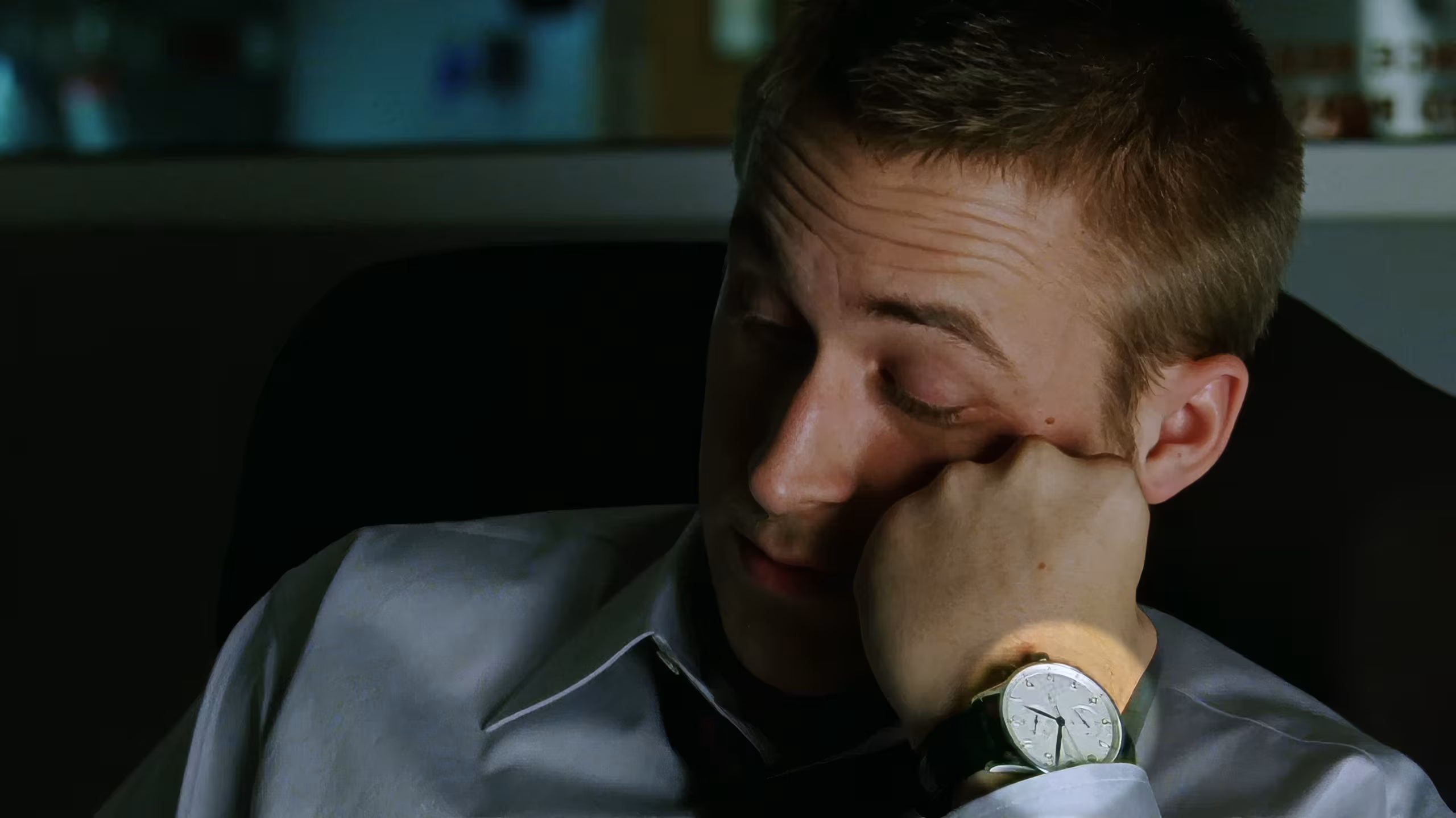 Ryan Gosling wearing IWC Portugieser Chronograph in Fracture