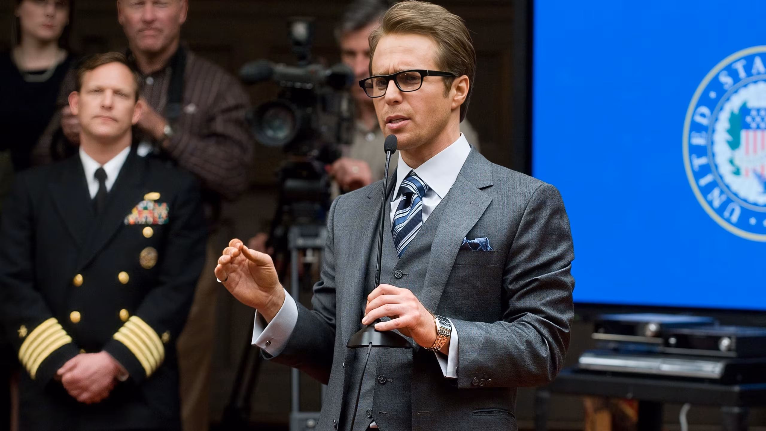 Sam Rockwell wearing Franck Muller in Iron Man 2