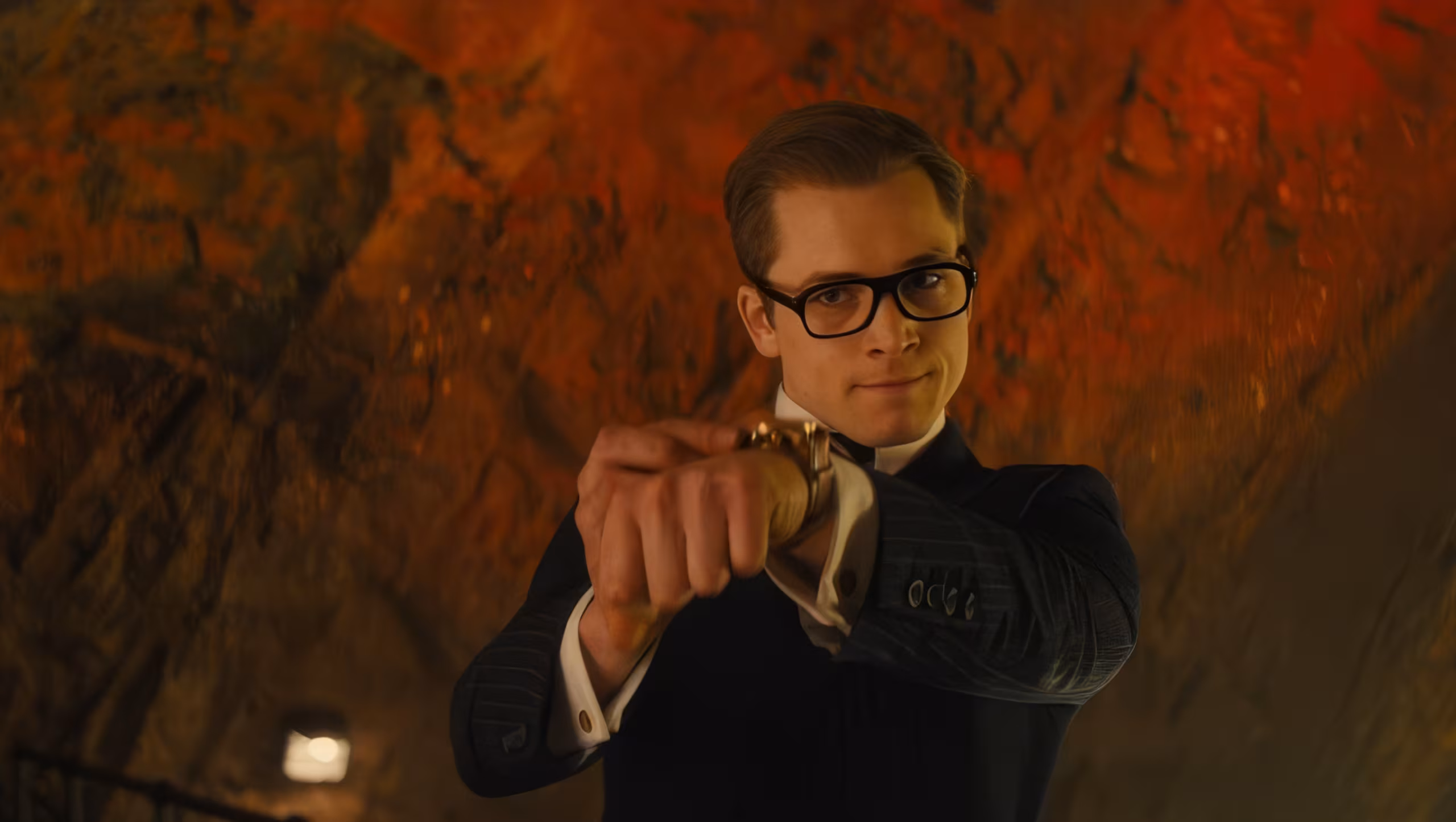 Taron Egerton wearing Bremont Kingsman Special Edition DLC in Kingsman: The Secret Service