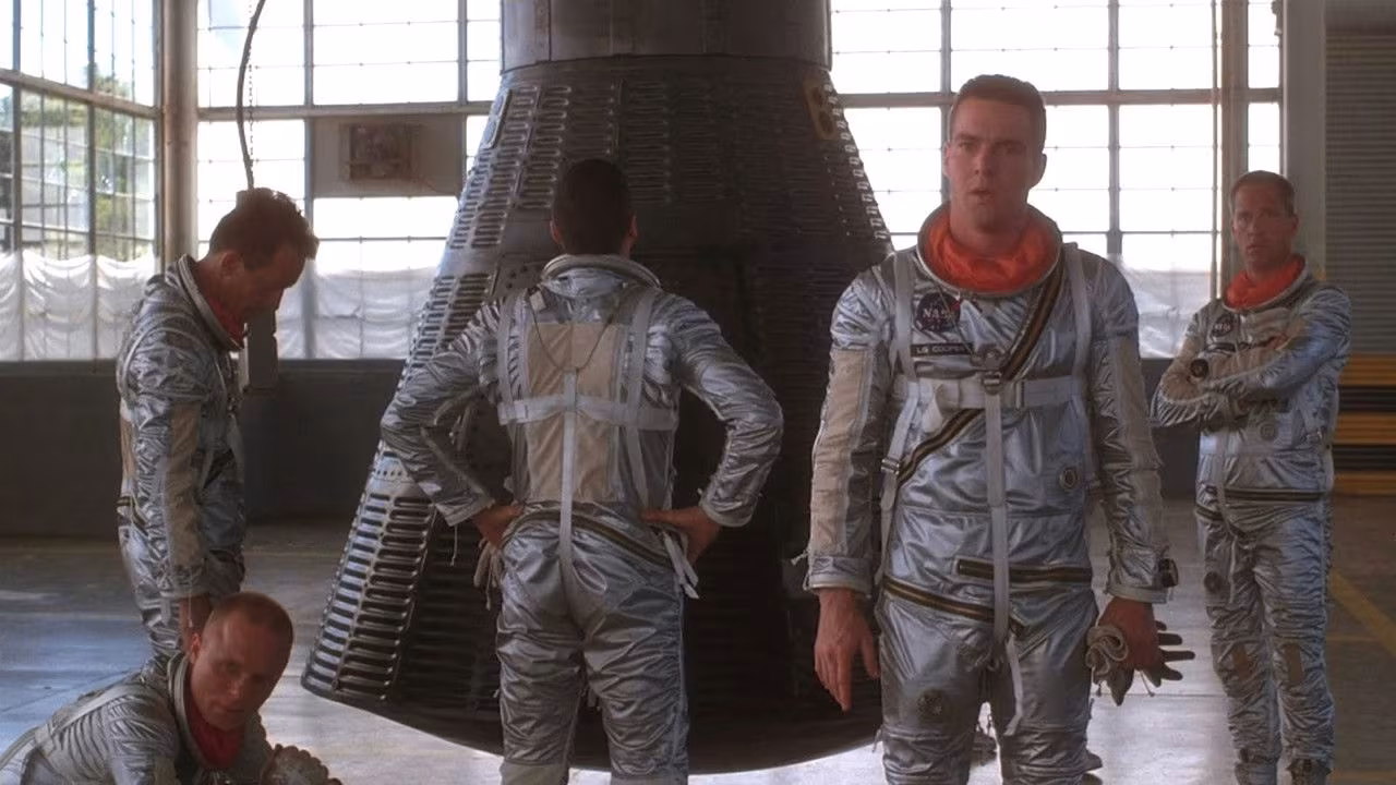 Dennis Quaid wearing Omega Speedmaster in The Right Stuff