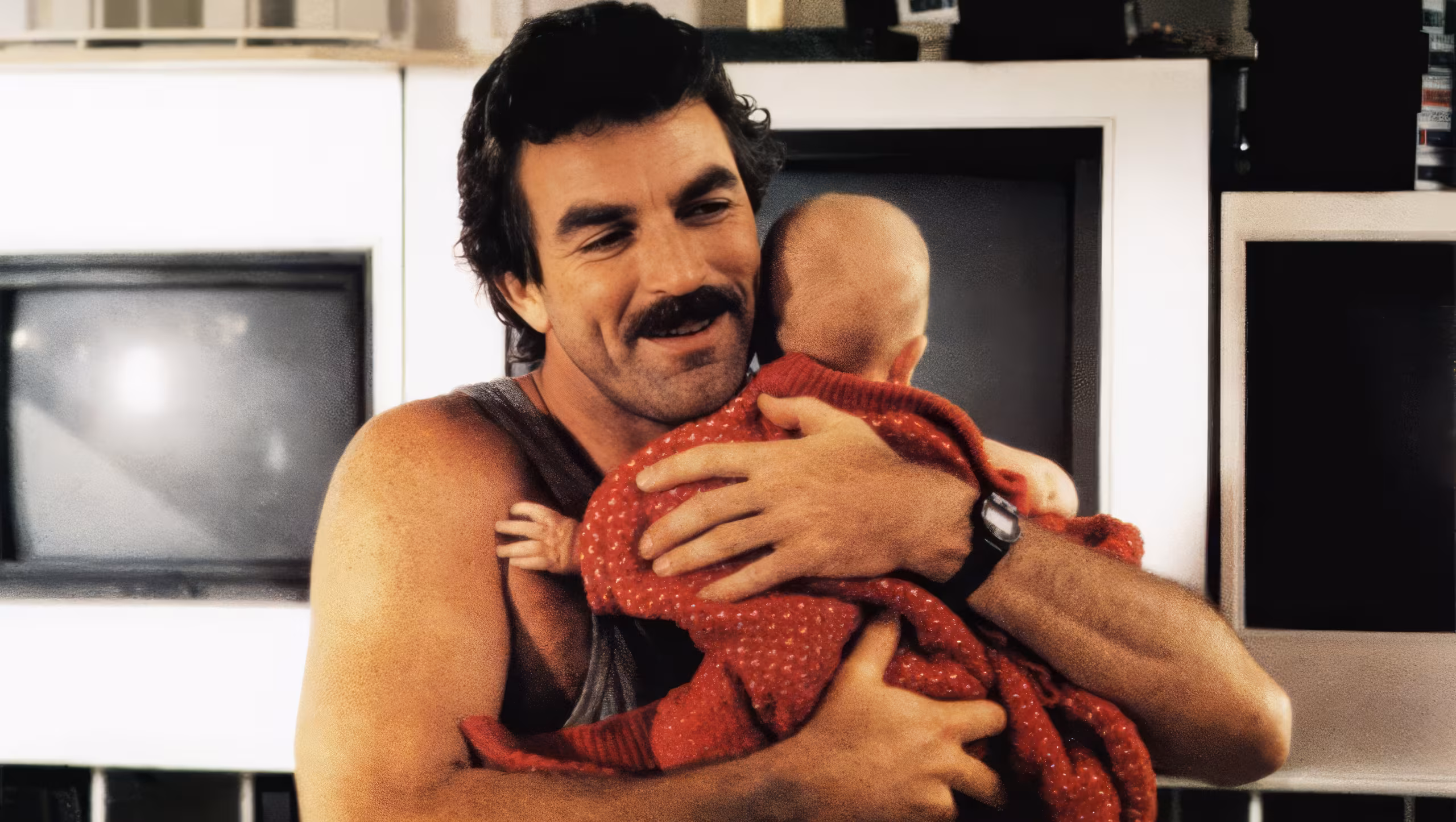 Tom Selleck wearing Timex Ironman Triathlon in Three Men and a Baby