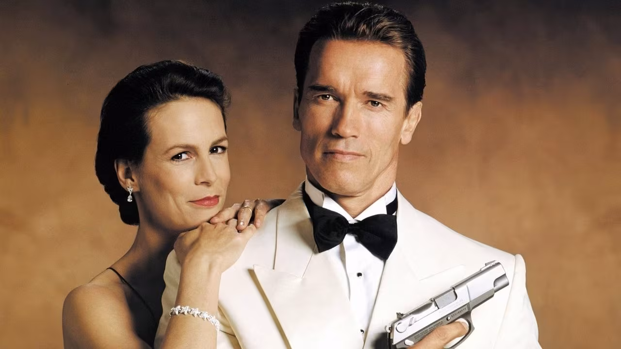 Tom Arnold wearing Casio Flip Top in True Lies