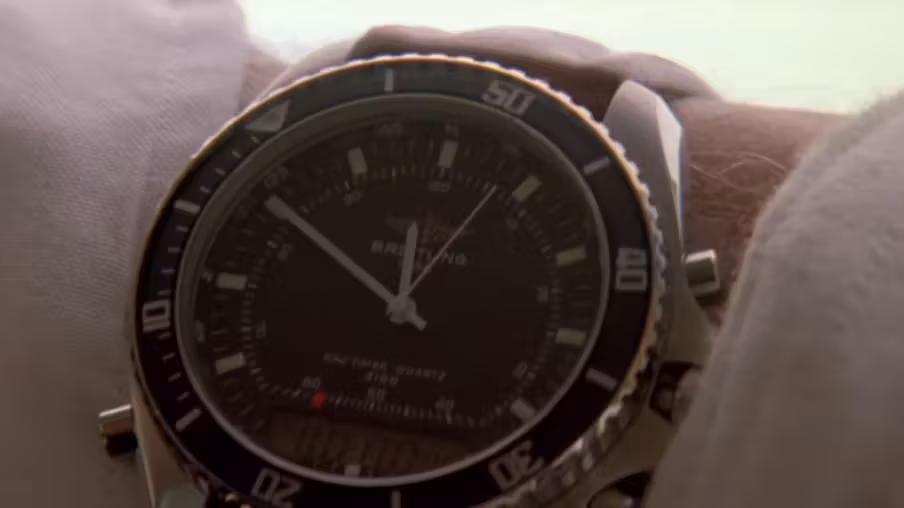 John Philbin wearing Breitling Navitimer in Point Break