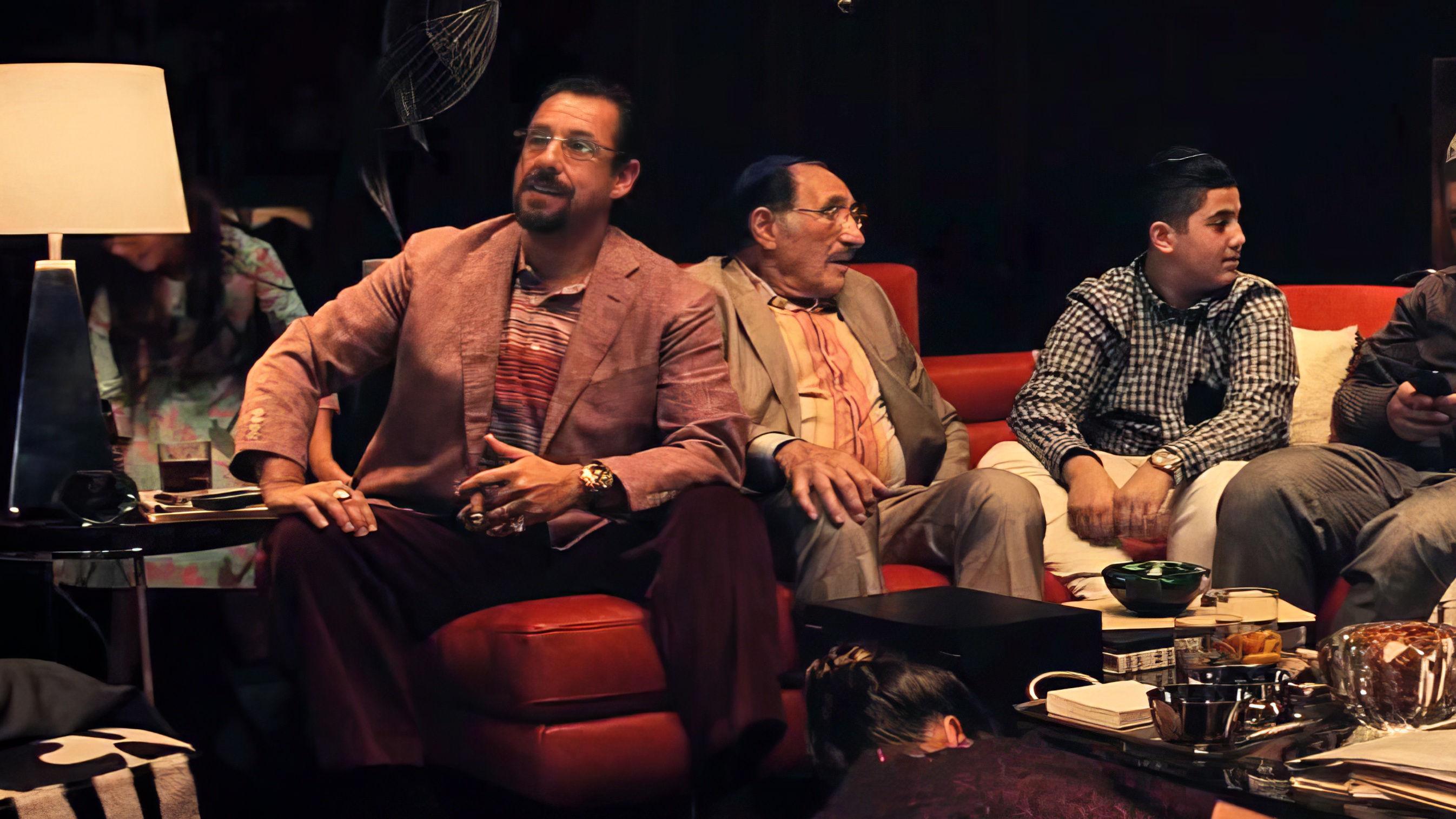 Adam Sandler wearing Breitling Chronomat in Uncut Gems