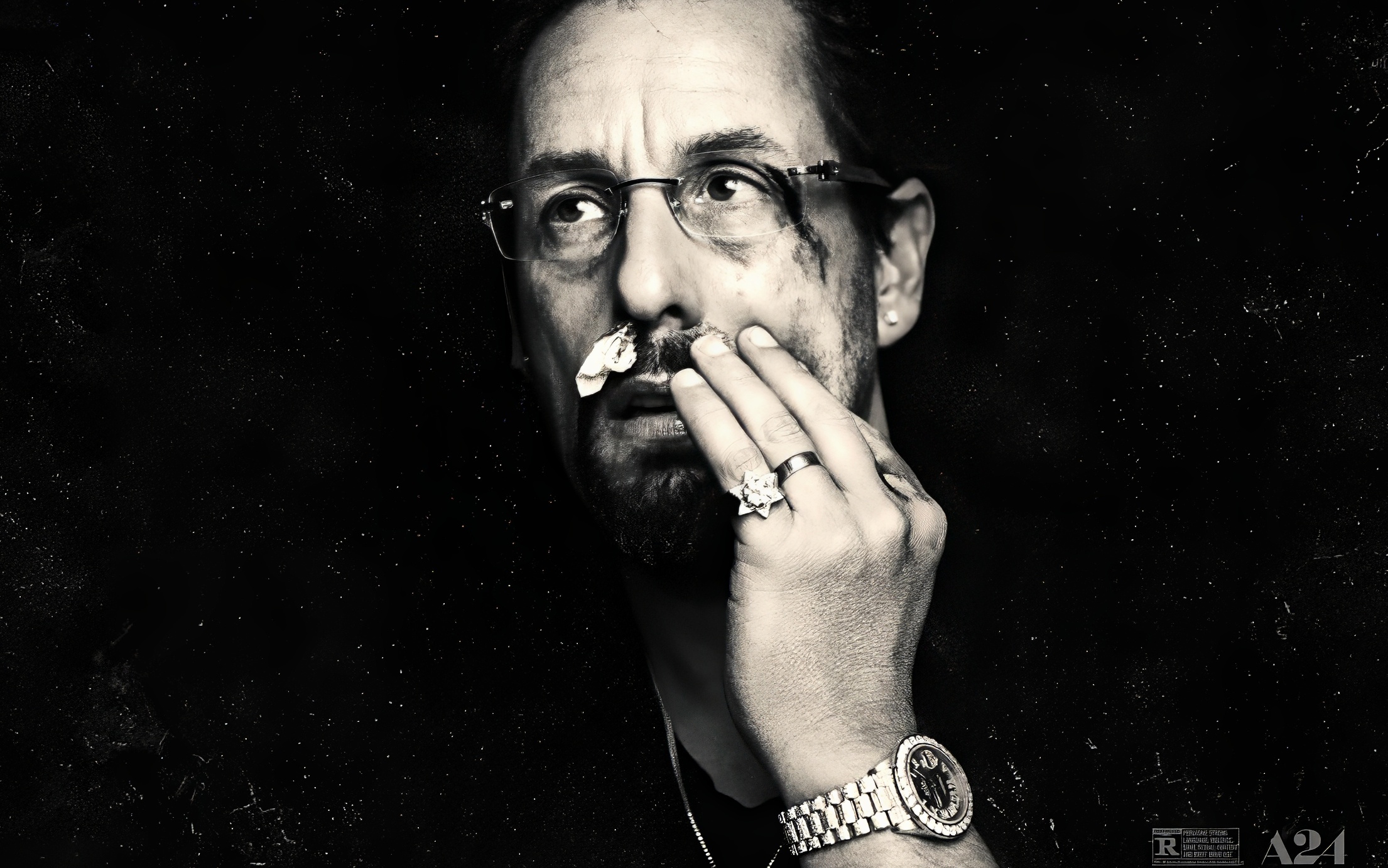 Adam Sandler wearing Rolex Day-Date in Uncut Gems
