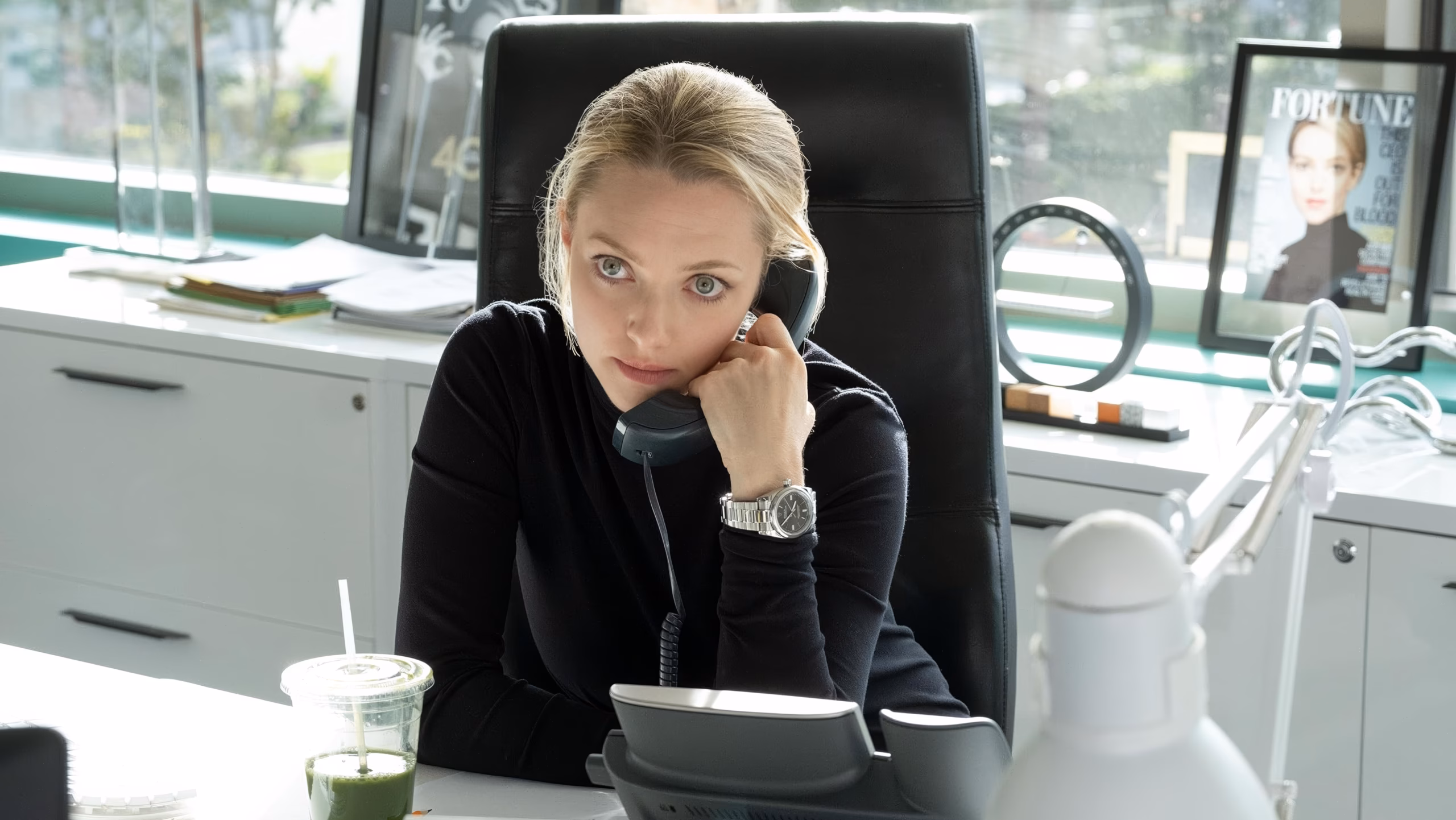 Amanda Seyfried wearing Rolex Datejust in The Dropout