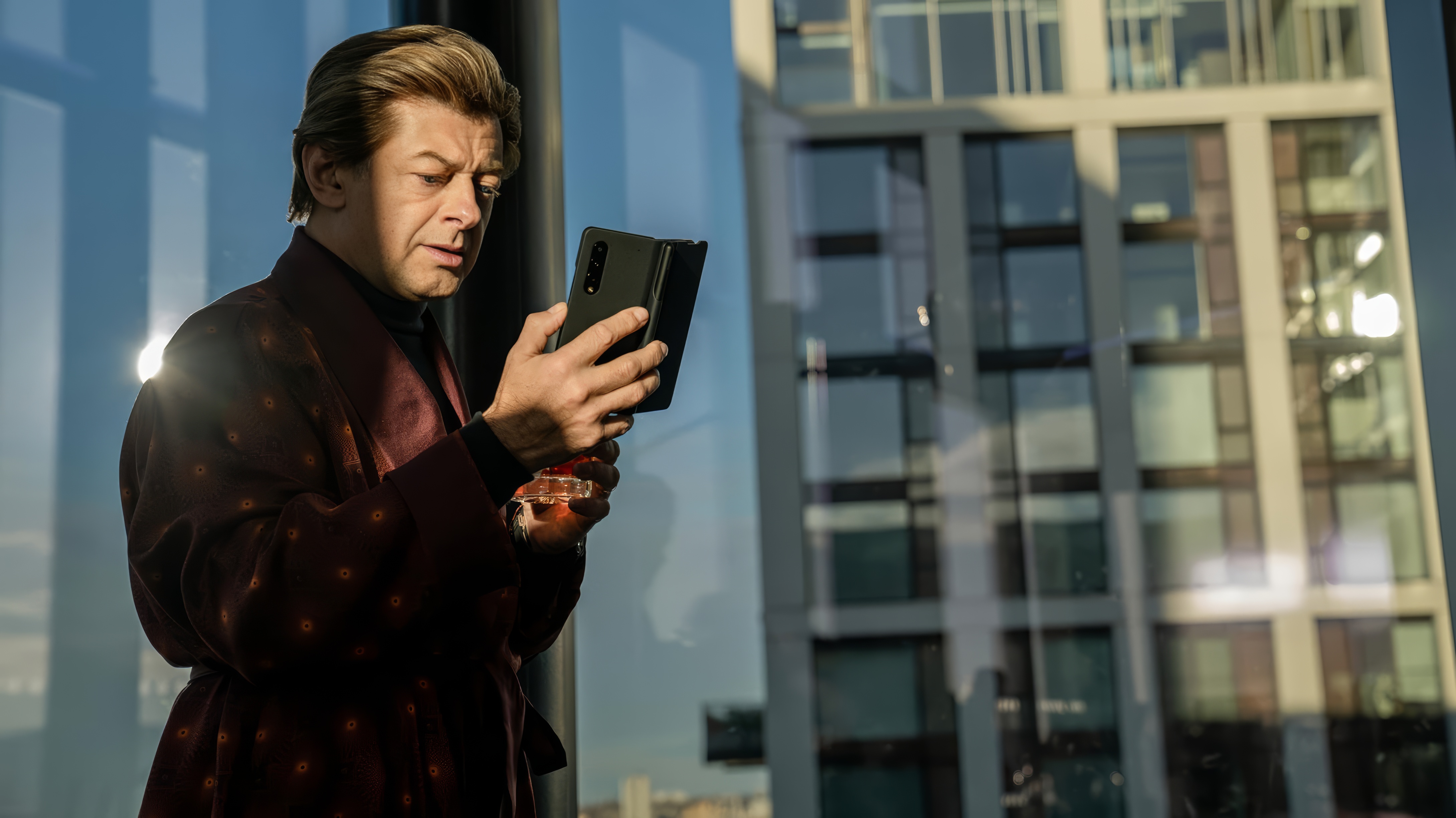 Andy Serkis wearing Hublot Big Bang Chronograph in Luther: The Fallen Sun