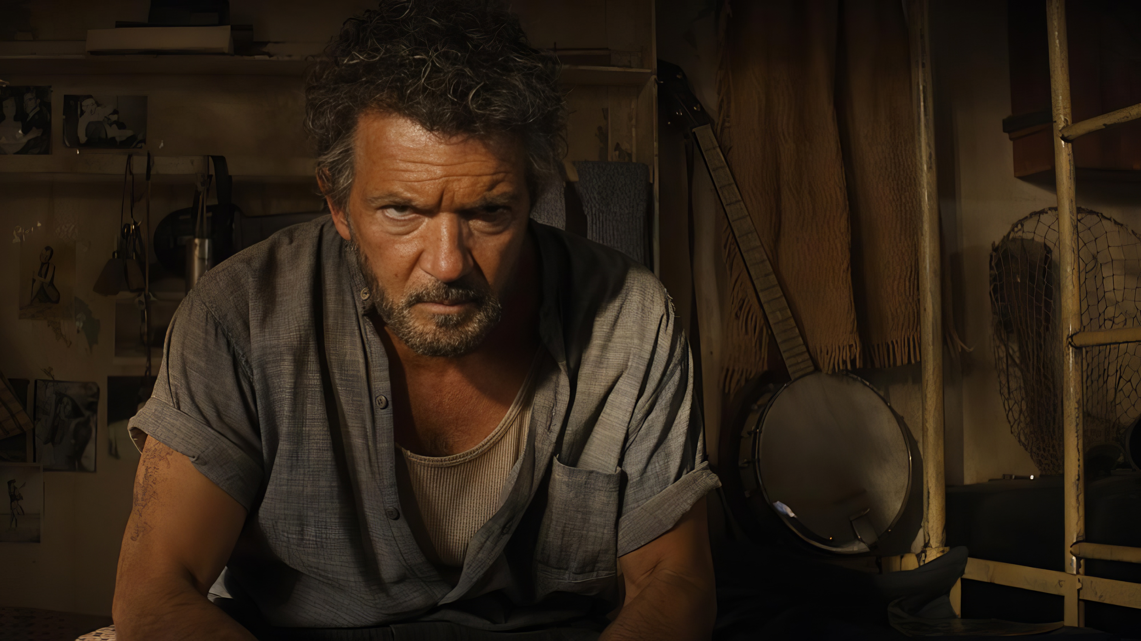 Antonio Banderas wearing Hamilton Khaki Navy in Indiana Jones and the Dial of Destiny