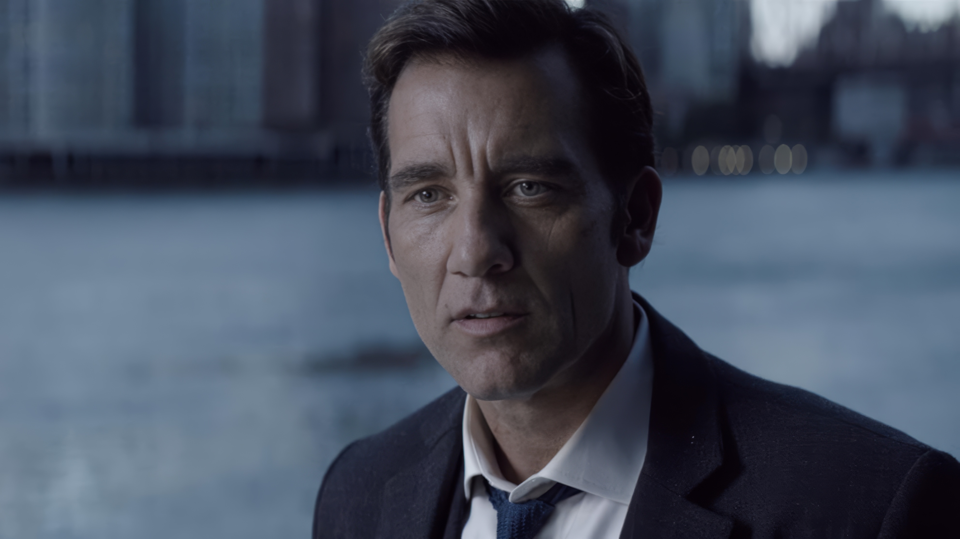 Clive Owen wearing Jaeger-LeCoultre Master Control Geographic in Anon