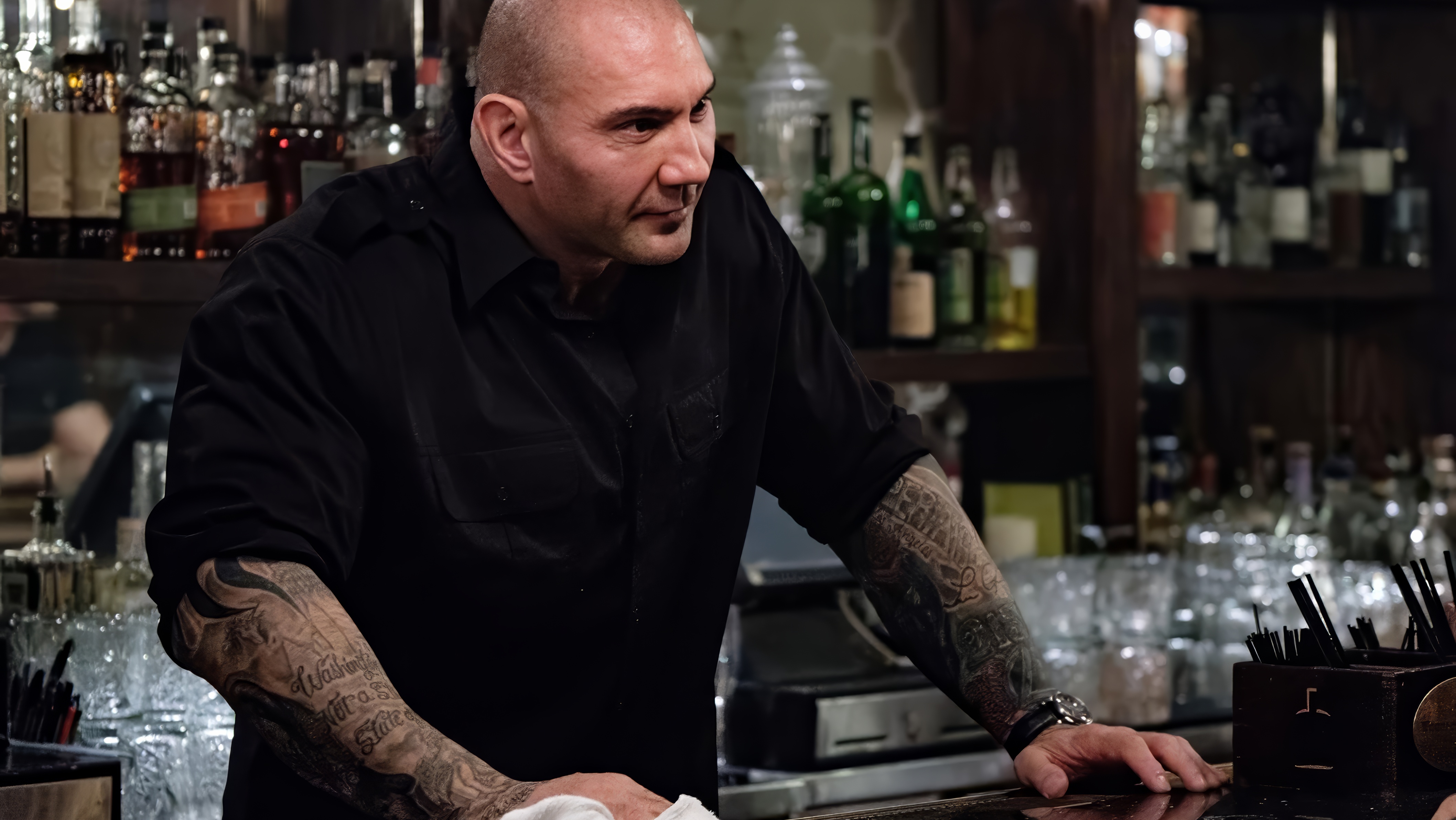 Dave Bautista wearing Panerai Luminor in Escape Plan 2: Hades