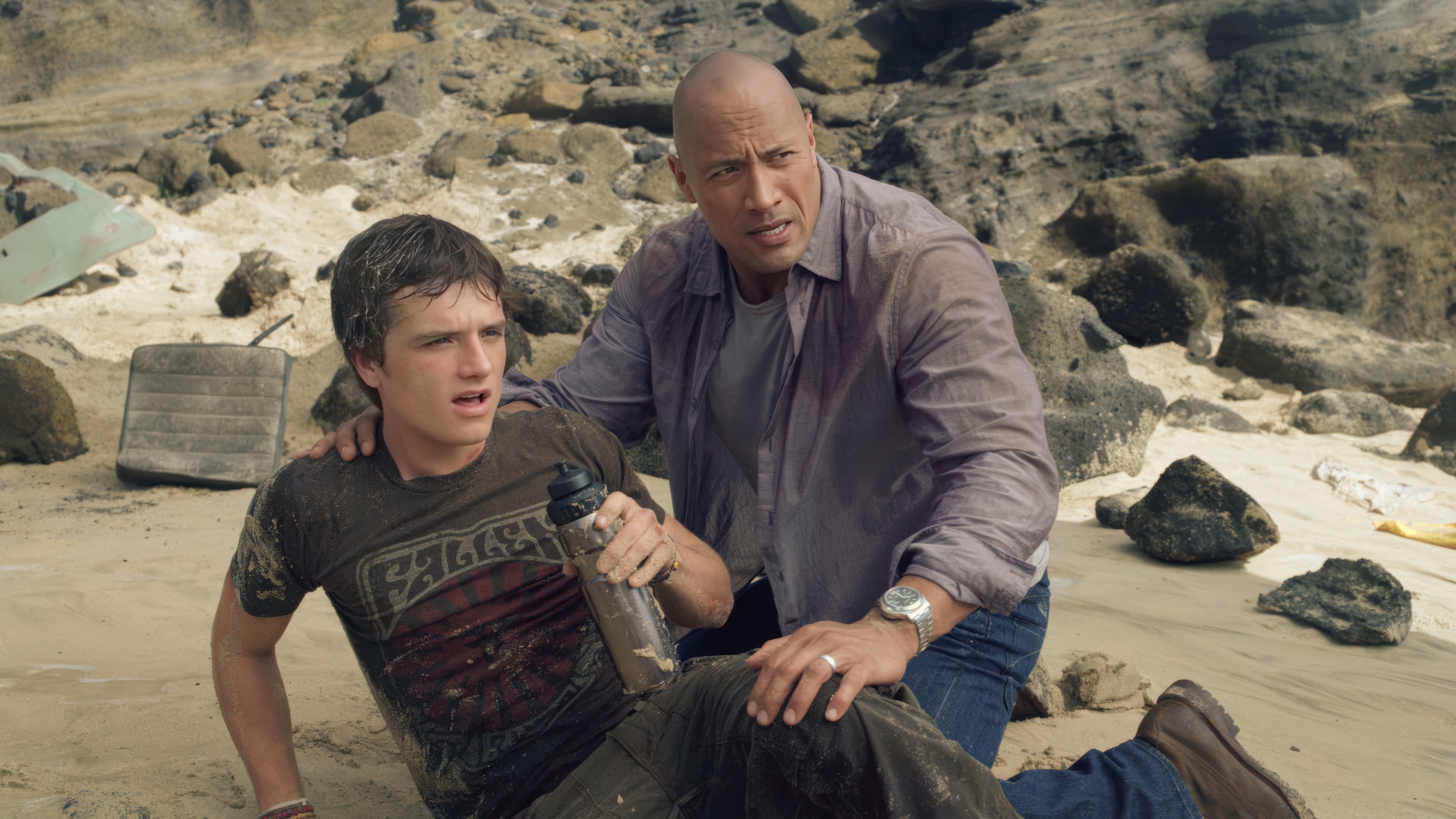 Dwayne Johnson wearing Panerai Luminor in Journey 2: The Mysterious Island